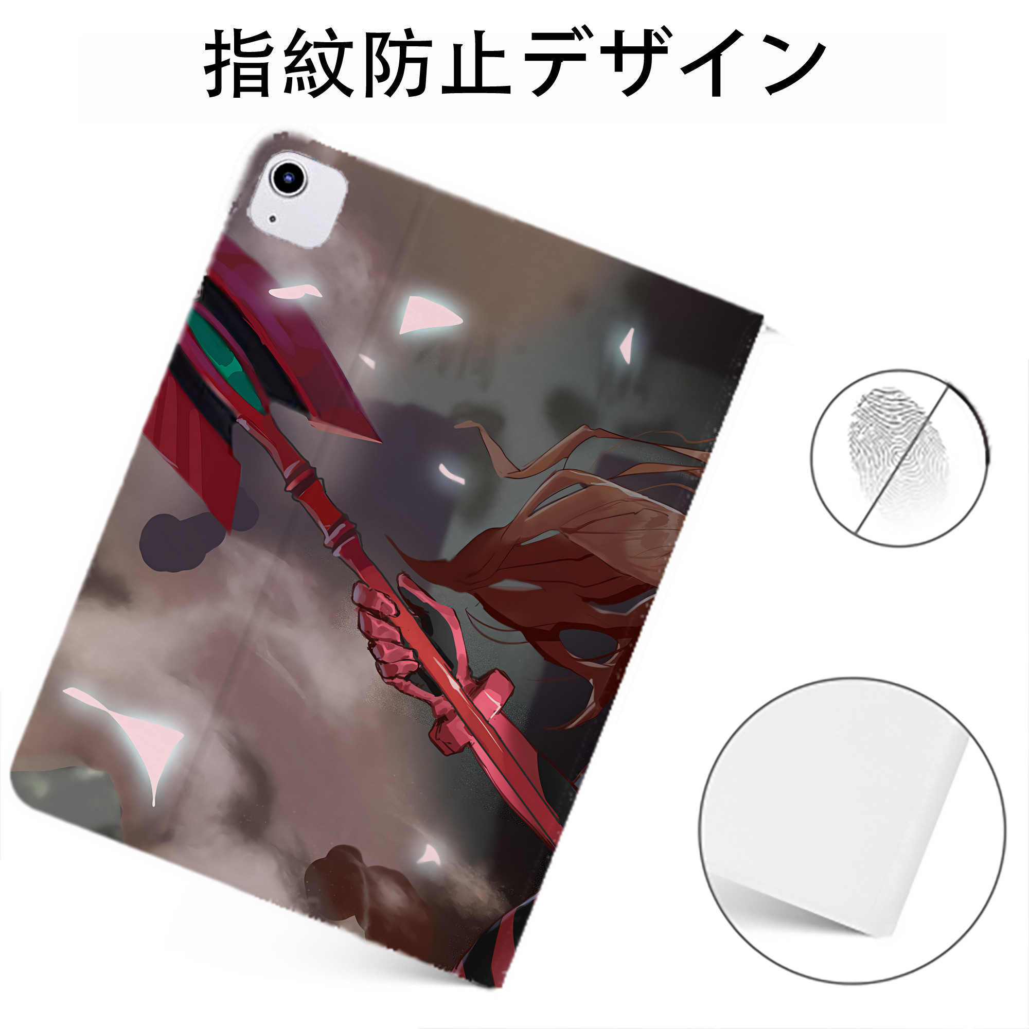 （画像用） EVA 新世紀エヴァンゲリオン IPadケース ペンホルダー付き ブックスタイルデザイン
